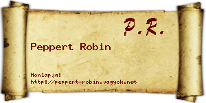 Peppert Robin névjegykártya